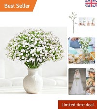 Real Touch Baby's Breath Flowers - 28cm White Bouquets for Home & Wedding Decor