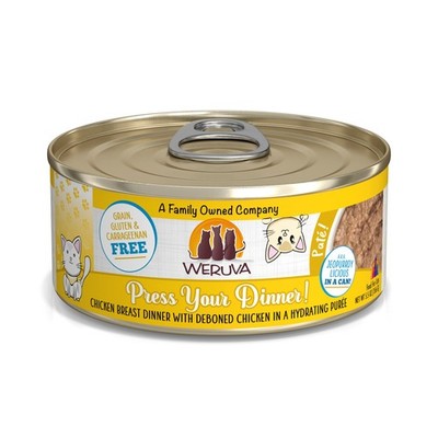 Classic Cat Paté, Press Your Dinner with Chicken, 5.5oz Can (Pack of 8)