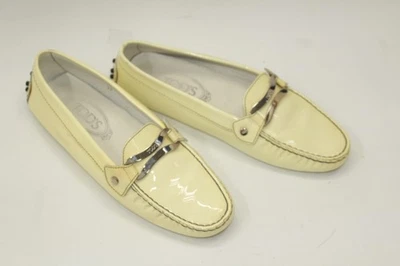 Tod's Femme Chaussures 6.5 Europe 37 Cuir Beige S9376 Fabriqué En Italie - Photo 1/4