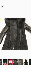 Canada Weathergear Girls Black Hooded Puffer Coat Faux Fur Trim Size 5/6