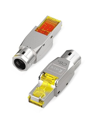 CAT6A RJ45 Connector Tool-Free Shielded Toolless for 23 to... 