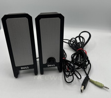 Dell A225 USB Powered Computer Speakers Pair 3.5mm Audio Tested Working