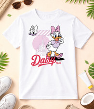 Image of Disney Daisy Duck Short Sleeve White-Black Men / Women T Shirt YZ139