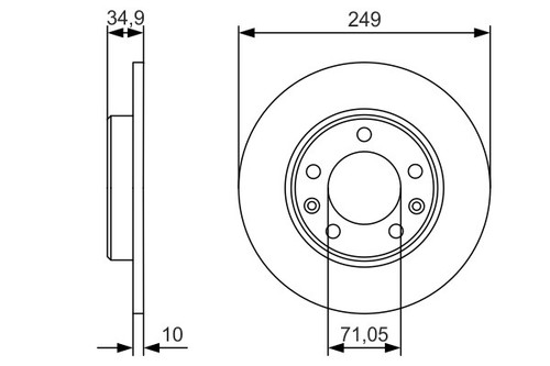 BOSCH 0 986 479 C23 Brake Disc for PEUGEOT - 第 5/5 張圖片