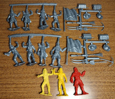 Vintage MPC Recasts on Sprue Weapons Accessories and Loose Ring Hand Pirates