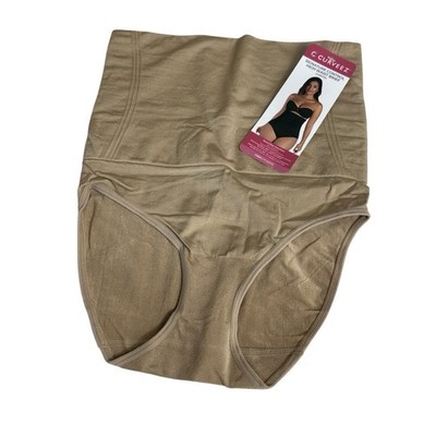 Curveez NEW Signature Control High Waist Brief Women s M Nude Firm