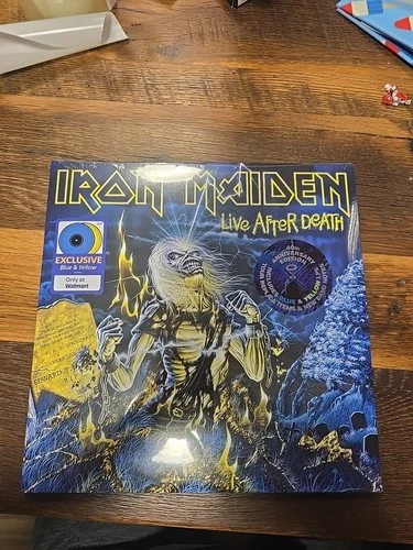 IRON MAIDEN Life After Death 2 LP Exclusive Yellow & Blue Vinyl sealed 40th Ann.