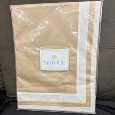 Matouk Alessandra Ambrosia/Bone Standard Pillow Sham 600TC Egyptian Cotton