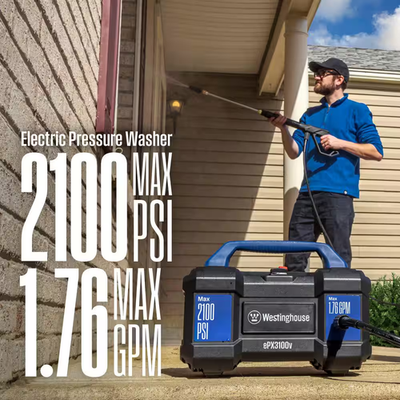 #ad 2100 Max PSI 1.76 Max GPM 13A Cold Water Handheld Electric Pressure Washer wi... $150.00