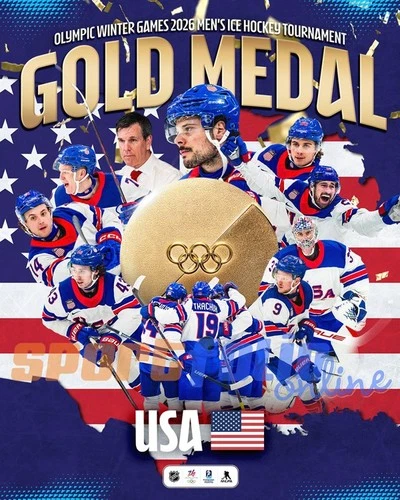 2026 USA MENS HOCKEY TEAM 8x10 Photo Gold Medal Print Milano Cortina Poster - product listing photo