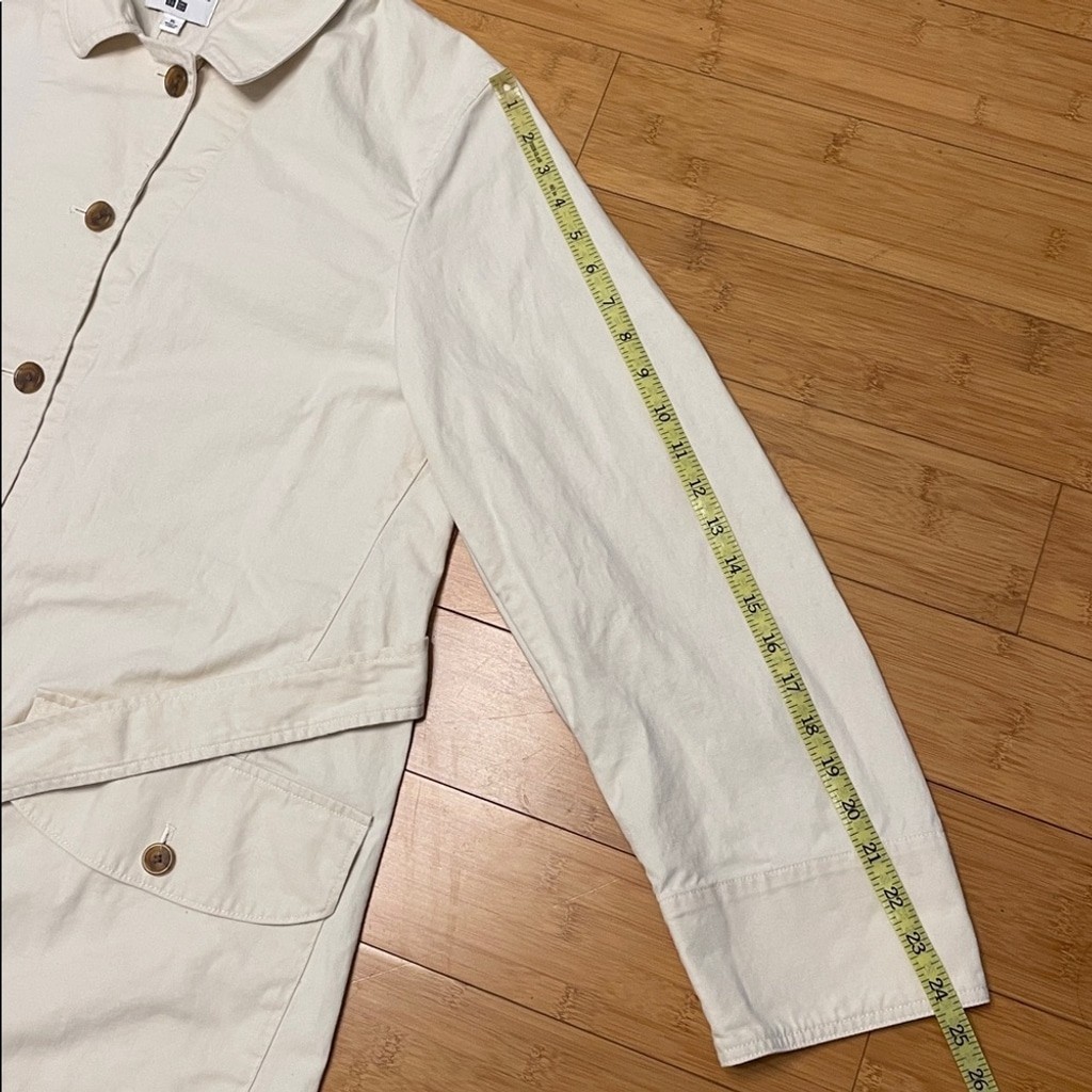 INÈS DE LA FRESSANGE X UNIQLO Trench Coat Size XL Cream Button Up Belt Pockets thumbnail 16
