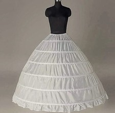 White 6 Hoops Petticoat Crinoline Underskirt wedding crinoline