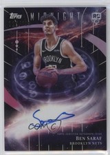 2025 Topps Midnight Stroke of Rookies Twilight /199 Ben Saraf #SMR-BS Auto 6q5