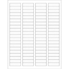 8,000 1 3/4 x 1/2" Clear Rectangle Laser Labels 80/Sheet