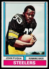 John Fuqua, 1974 Topps, #13, Pittsburgh Steelers,