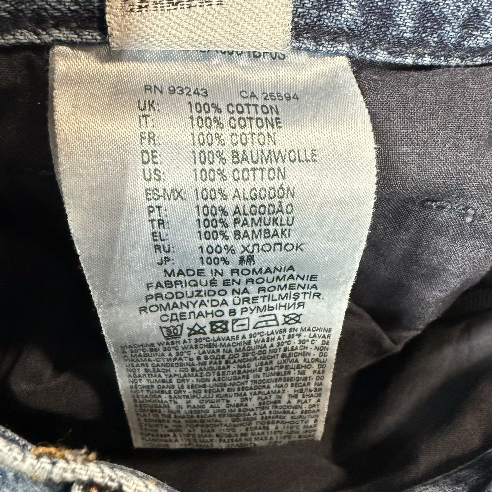 Diesel Jeans Men 36x30 Blue Mharky Slim Skinny Factory Distressed Rockstar 080AG thumbnail 14