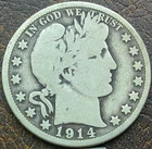 US 1914-S Barber Half Dollar  **