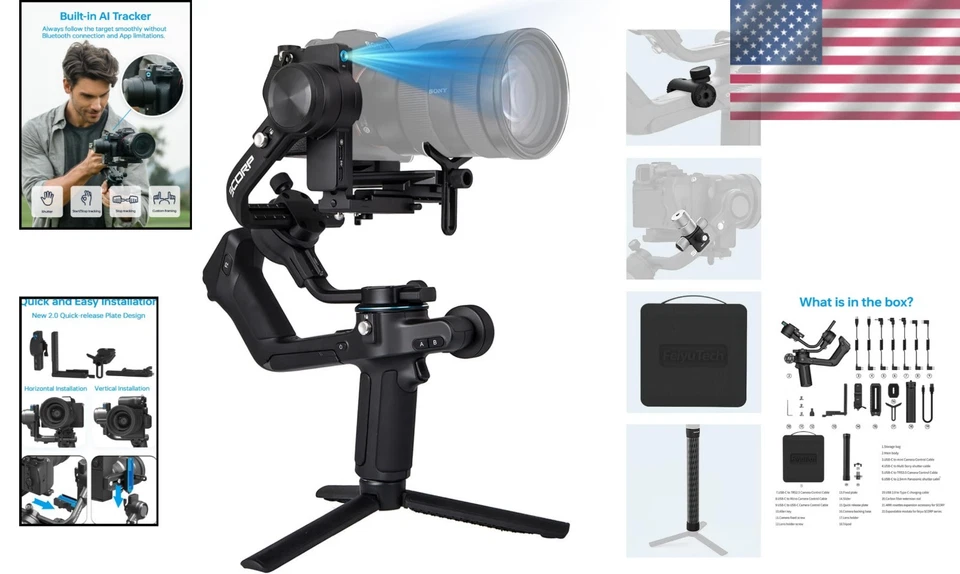 Max 5.51lbs SCORP 2 Gimbal Kit - Wireless Control & Vertical Shooting Capability - Image 2 of 4
