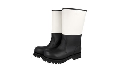 GUCCI Leather Boots - 777797 - White/Black - NEW -  US 9 EU 42