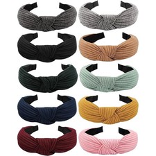 Knotted Headbands for Women 10 Pack Top Knot Fashion Headbands for Girls Assorte