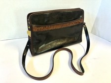 Brahmin Vintage Deville Black Tuscan Colle Handbag- Preowned