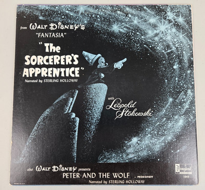 1963 DISNEY MICKEY MOUSE THE SORCERER'S APPRENTICE PETER & WOLF LP VINYL RECORD