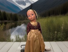Vtg Celluloid doll 12" Tagged Helga Austrian Made in Austria Sleep Eye