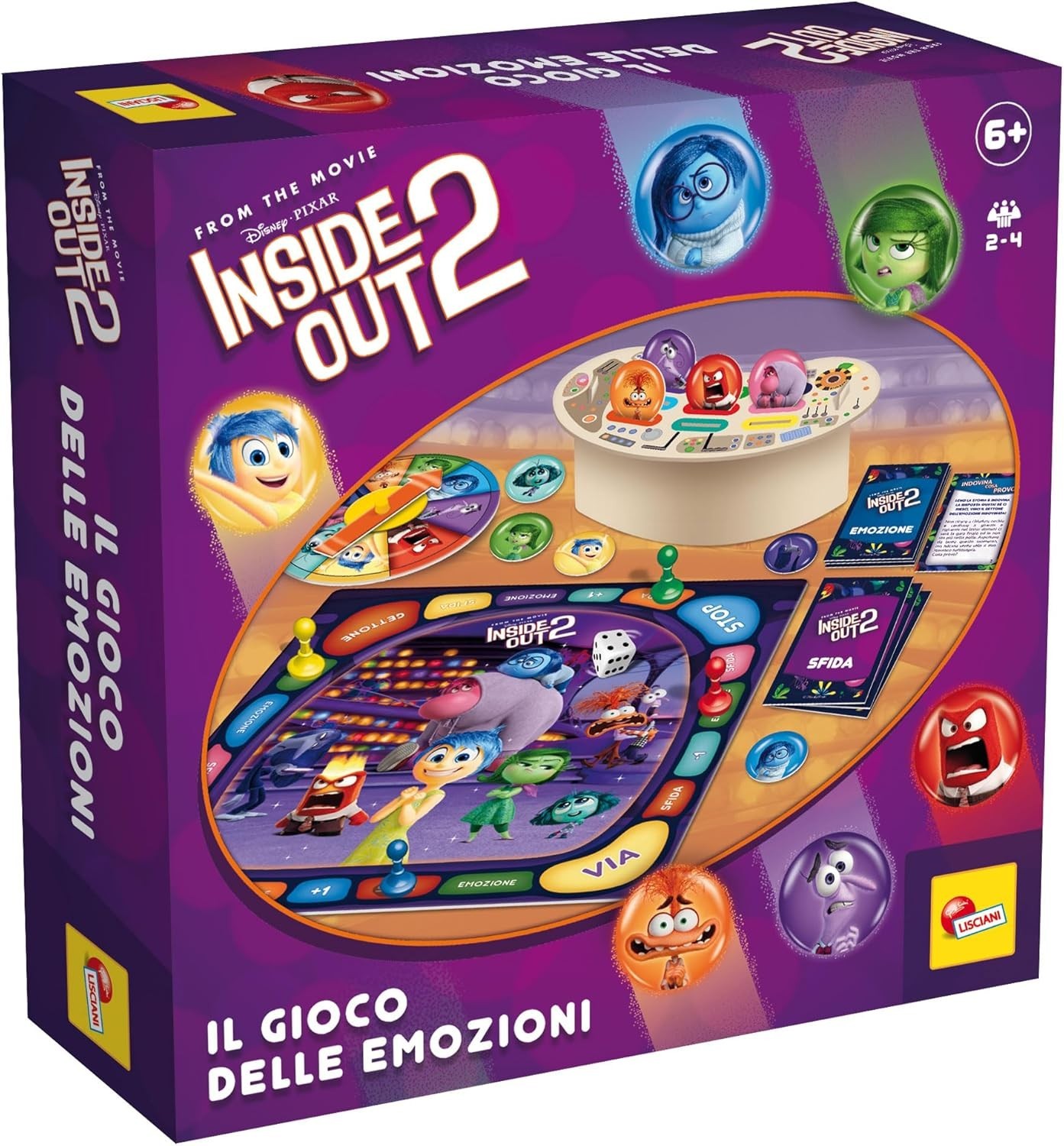 Inside out 2: il gioco delle emozioni - consolle 3d - da 2 a 4 giocatori - gioco educativo per bambini - lisciani - Immagine 6