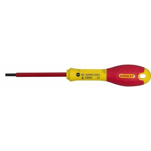 Schraubendreher Stanley 0-65-412 Fatmax Schneiden Isoliert Rot Und Gelb-image