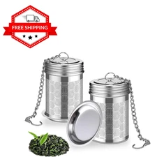2 Pack Tea Infuser for Loose Tea, Extra Fine Mesh Tea Strainers Teapot Cups