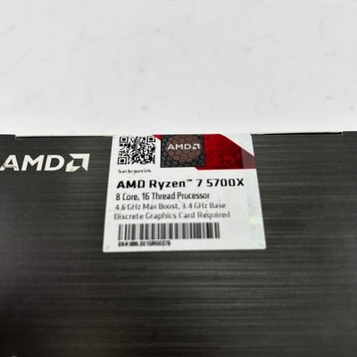 AMD Ryzen 7 5700X Processor (3.4GHz, 8 Cores, Socket AM4) Boxed