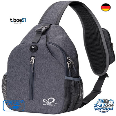 WATERFLY Sling Rucksack Verstellbarer Schultergurt 18x9x3