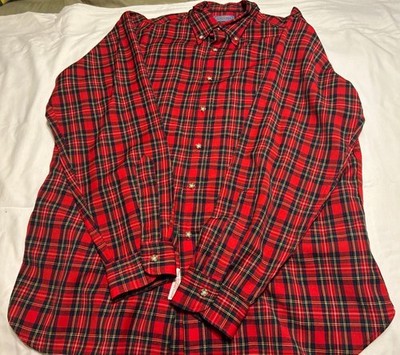 Vintage Sir Pendleton Royal Stewart Tartan Plaid Virgin Wool Shirt 70-80s USA XL