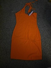 Mini vestido ajustado al cuerpo halter naranja Wild Fable traje de baño encubrimiento para mujer talla XL