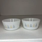 Vtg Anchor Hocking Fire King 434 STARBURST CANDLE GLOW 6 oz Custard Dish Ramekin