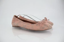 Vionic Women's Callisto Ballet Flat Size 10 Pink Floral Slip On Shoe Cap Toe Bow