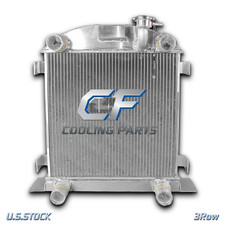 3 Row Aluminum Radiator For Ford Lowboy Chopped Wflathead V8 Engine 1932-1939