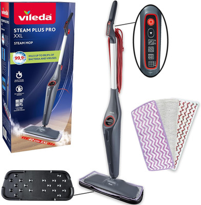 Vileda Steam plus Pro XXL Dampfreiniger | Tötet Bis Zu 99,9% Der Bakterien & Vir