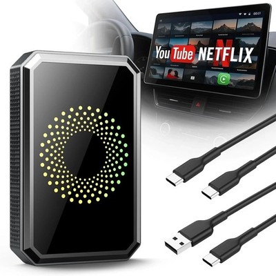 AI box Wireless CarPlay Android Auto WIFI Adapter Converter w/ Netflix YouTube