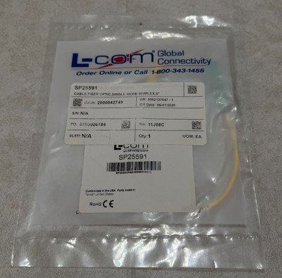 1M Singlemode Simplex Fiber Optic Cable (9/125) FC-ST, Bundle of 10