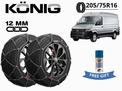 Schneeketten Konig 12MM X12PRO Gr 235 205/75 R16 Für VW Crafter 2 ( Sy) Geschenk