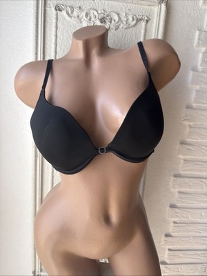Primark Bügel - BH Bra Push Up Schwarz Spitze Blumen Primark 80 B