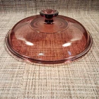Pyrex Visions  Collection V-33- C (9.25" ) Cranberry Replacement LID ONLY