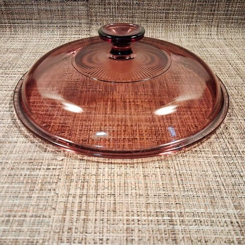 Pyrex Visions  Collection V-33- C (9.25" ) Cranberry Replacement LID ONLY