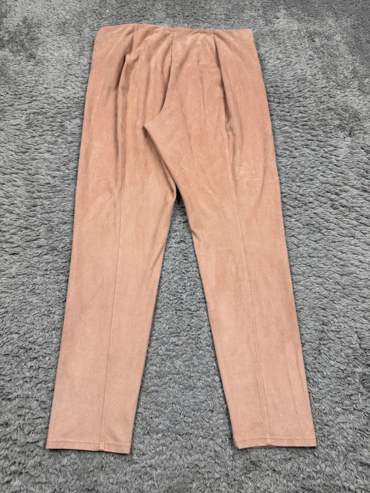 Леггинсы женские Lysse XL персиковые из искусственной замши с высоким подъемом узкие укороченные брюки на лодыжку - Изображение 2 из 4