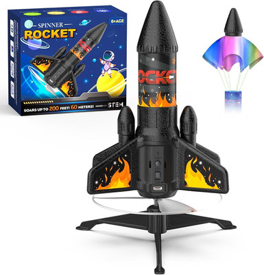Rocket Launcher for Kids, 200 ft Self Launching Motorized Rocket Toy Safety Para