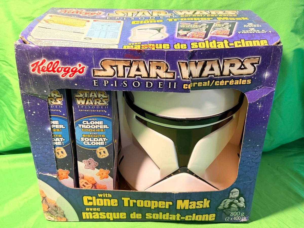 Star Wars Kellogg's Cereals with Clone Trooper Mask Episode II | eBay