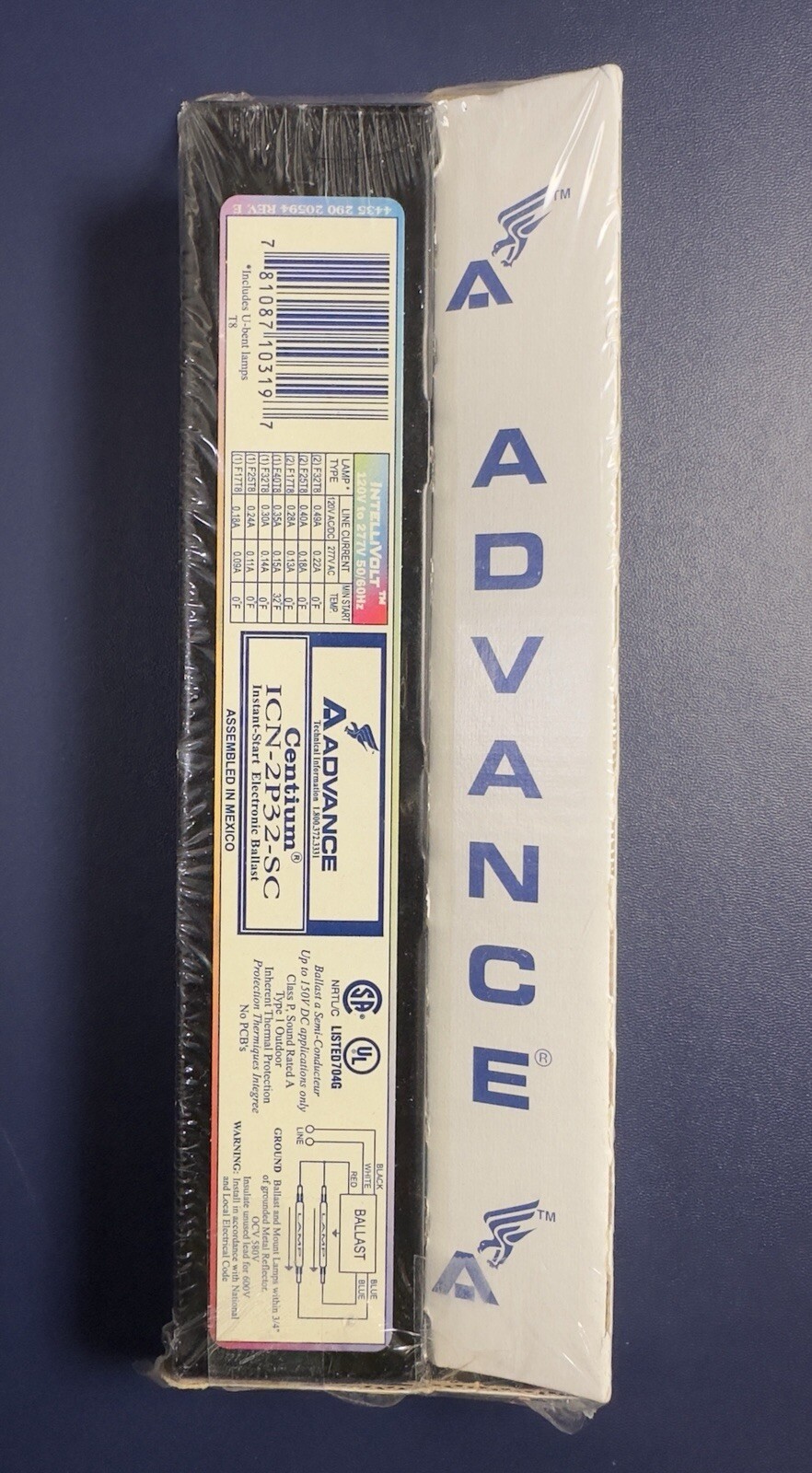 ADVANCE ICN-2P32-SC INSTANT START ELECTRONIC BALLAST SEALED INTELLIVOLT CENTIUM