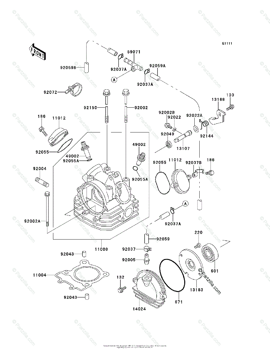 ATV 85-10 KLF185 KLF220 KLF250 New Genuine KAWASAKI 6x30