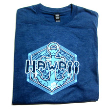 Hawaii Blue T-Shirt Size Medium Short Sleeves Hawaiian